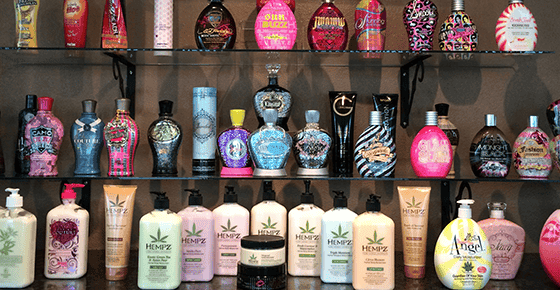 Tanning Lotion Display